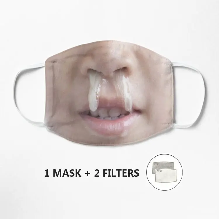 

Funny Mask Face Mask Reusable Filter Pad Pollution Activated Carbon kids adult Mask