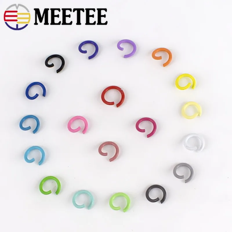 Meetee 100pcs 1.2*8mm Candy Colors Small Metal Ring Connection Opening O Rings Buckle DIY Key Chain Bag Jewelry Accessory BD480 | Дом и сад