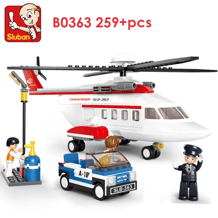 SLUBAN B0367 678 шт. международный аэропорт модель строительные блоки просвещать игрушки для детей со городская серия для мальчиков легоe - Цвет: B0363 opp bag