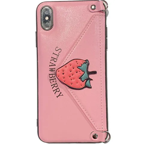 only case Модный ремешок через плечо кошелек чехол для телефона для iPhone 11 XS MAX XR X 7 8 6 6S Plus кожаный Слот для карт с плечевым ремнем - Цвет: only case