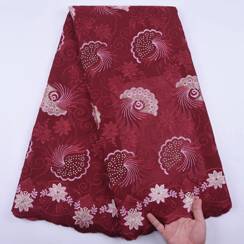 2020 Высокое качество африканская сухая кружевная ткань фиолетовое нигерийское