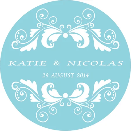 New Paper Custom Sticker for Wedding / Party Round Shape 3cm | Дом и сад