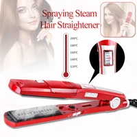 steam hair straightener ceramic vapor infrared heating flat iron pod hair straightening iron lcd display hair carial styler tool