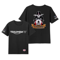 brand motorcycle triumph men t shirt pattern top double sided printing summer new outdoor luxury men clothing