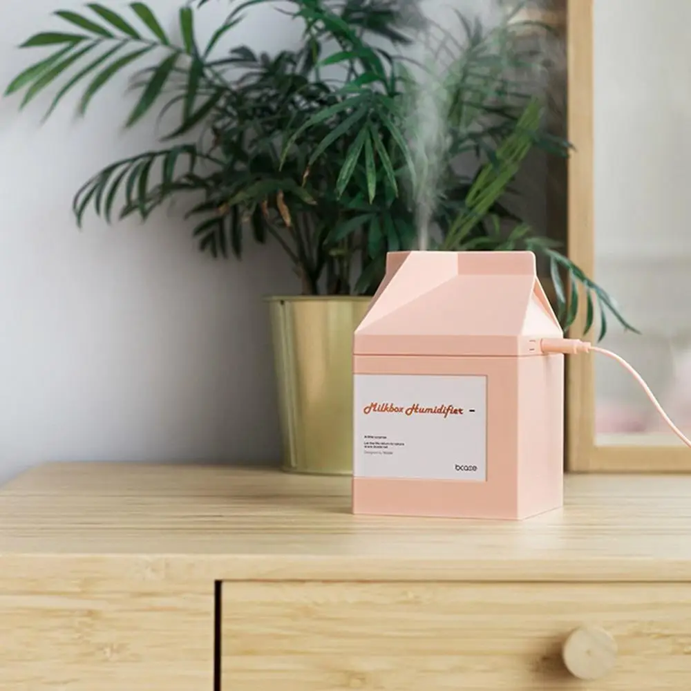 Milk Carton Air Humidifier 260MLMini Usb Ultrasonic Aromatherapy Machine Led Light Aroma Diffuser For Home Office | Дом и сад