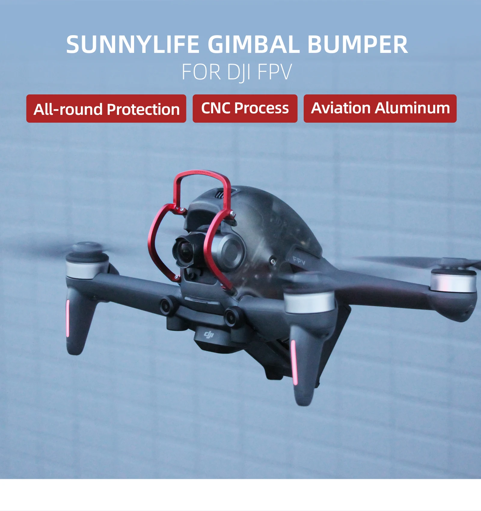 

Aluminum Alloy Gimbal Lens Bumper for DJI FPV Combo Top Protection Camera Protective Bars Anti-collision Drone Accessories