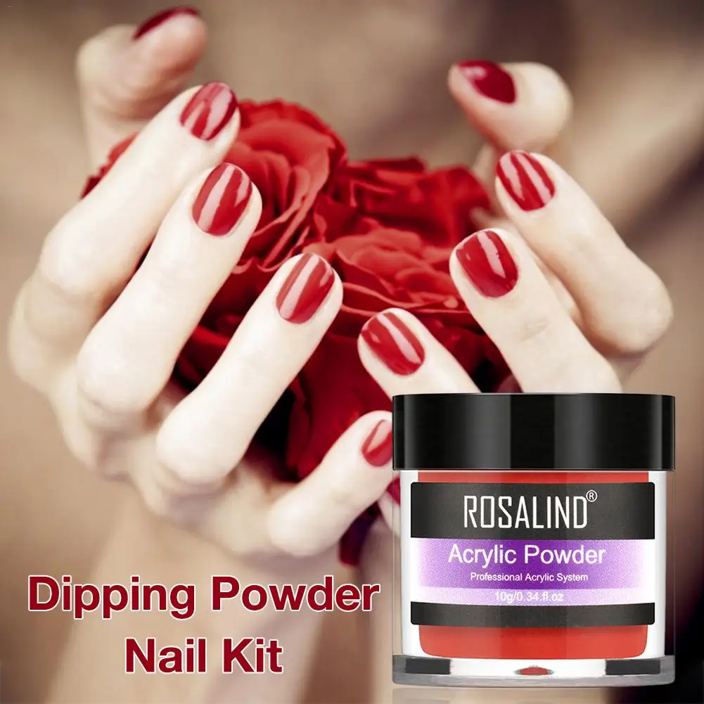 

5Pcs/Set Dipping Powder Full Set Glitter Gradient Color Nail Dip Powder Base Top Gel Activator Brush Saver Set