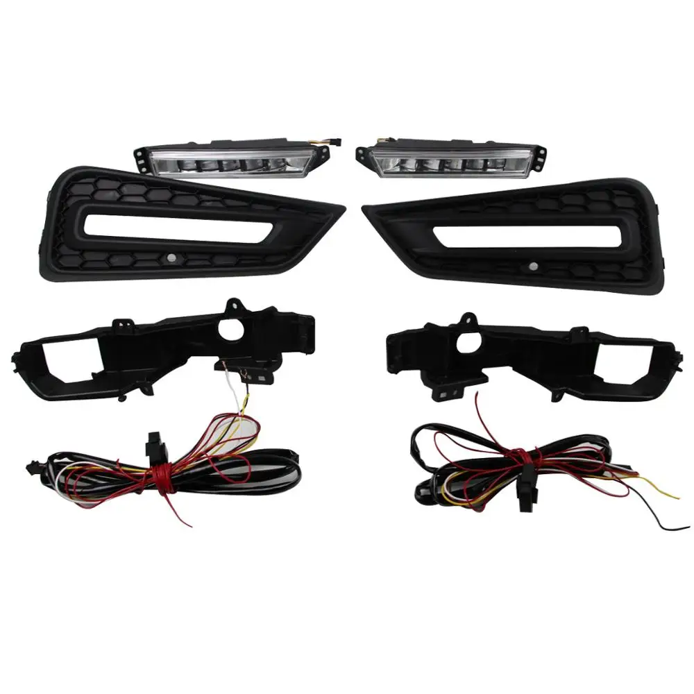

DRL daytime running fog driving light bar for For Honda City Outsea Or GRACE 2014 - 2015 car accessory