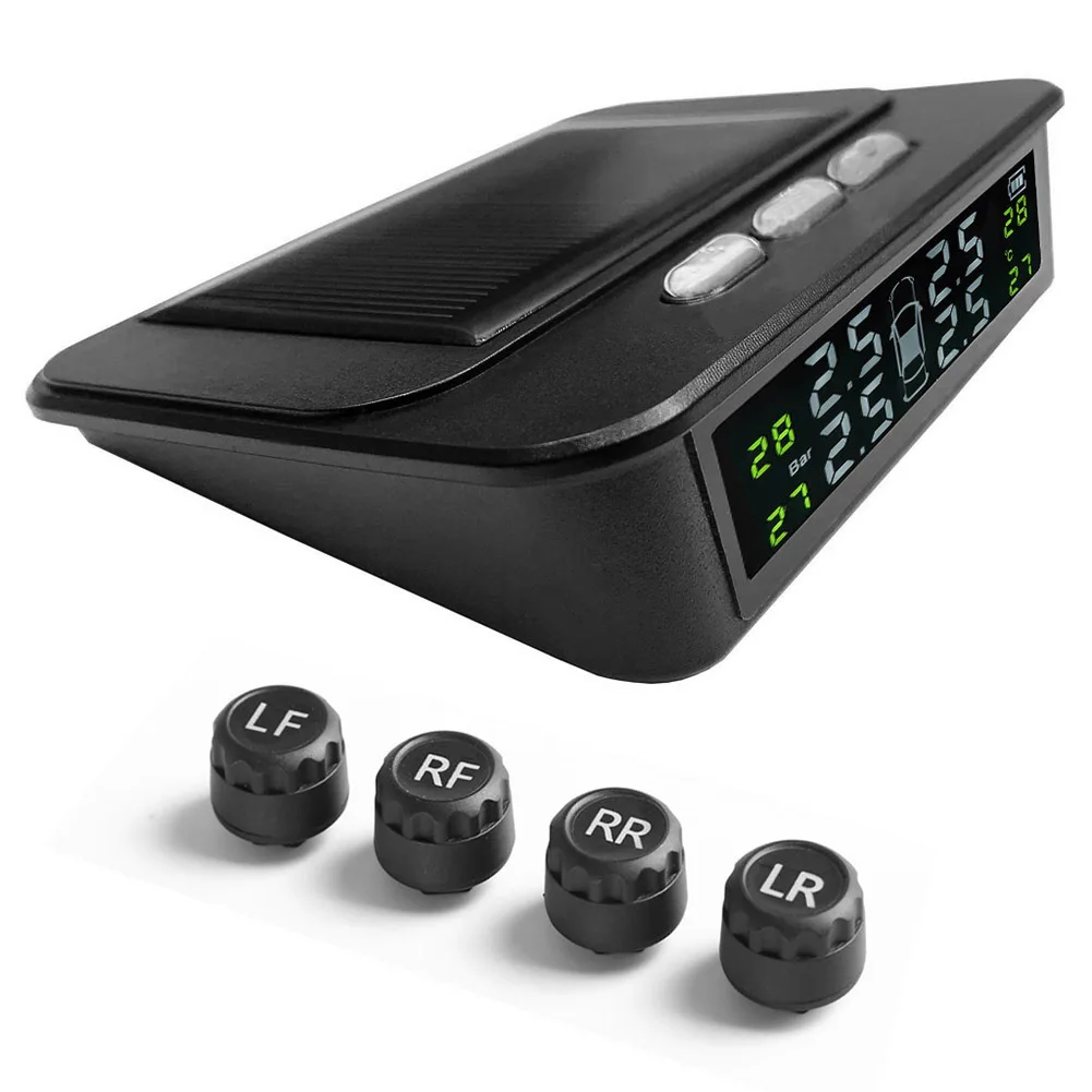 

Monitoring Temperature Alarm System AN-12 Car TPMS Solar LCD Auto Tire Pressure Outdoor Personal Car Parts Decoration