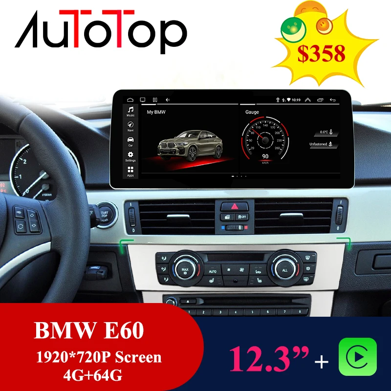 

AUTOTOP 12.3" BMW E60 Android Car Radio DVD GPS Navigation Multimedia For BMW 5 Series E60 E61 2004-2009 CCC CIC Autoradio WiFi