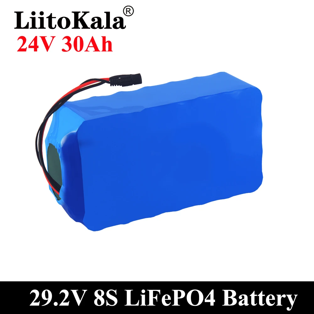 Аккумулятор LiitoKala 24 в 30 Ач LiFePO4 с 50 А BMS для электровелосипеда скутера скейтборда