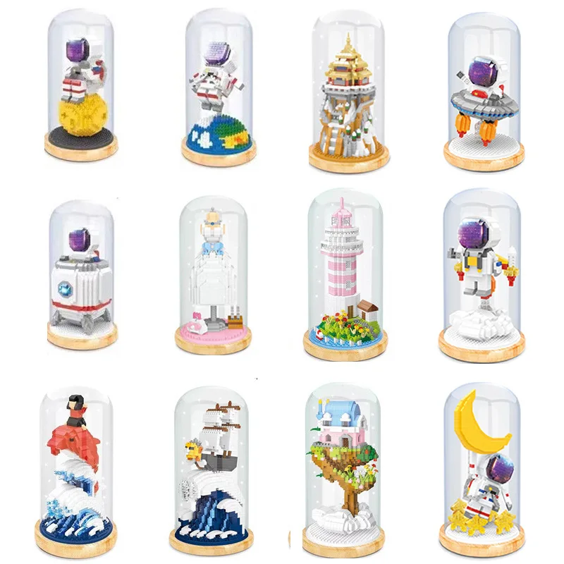 Микро кирпичные блоки мини строка светильник набор Сделай Сам корабль