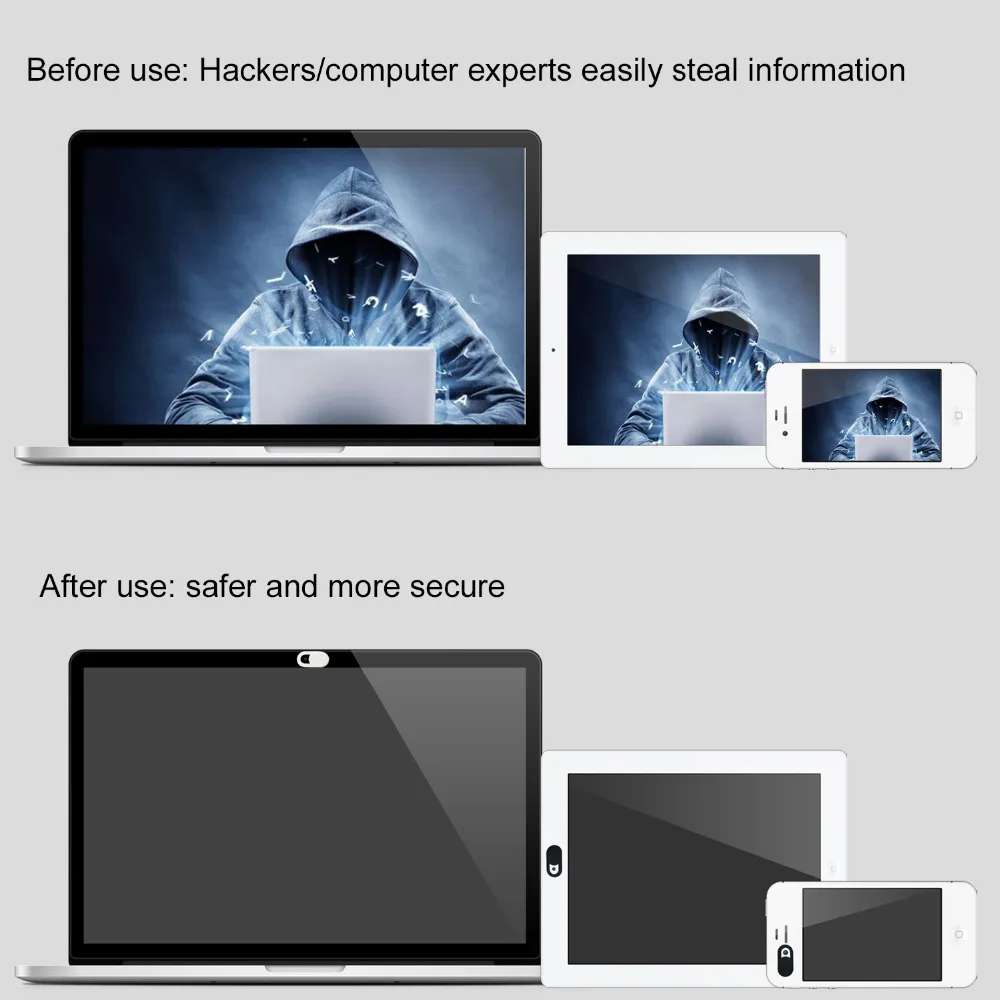 Besegad 3 шт. ультра тонкий пластиковый чехол для веб камеры с камерой слайдер