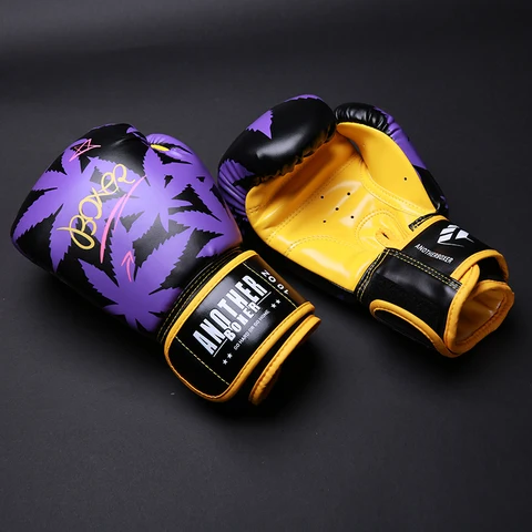 Боксерские перчатки 6, 12, 14 унций, из искусственной кожи Muay Thai Guantes De Boxeo Sanda Free Fight MMA, кикбоксинг, тренировочные перчатки для мужчин, женщин, мужчин и детей