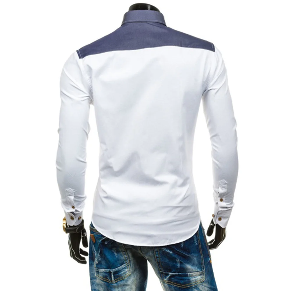 

Plus Size Men Shirt Long Sleeve Self-cultivation Exquisite Plaid Design Shirts Casual Slim Fit Dress Shirt Cowboy Shirts New