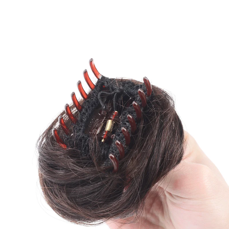 Synthetic Fake Hair Bun Curly bun Donut Chignon Clip In Hairpiece Extensions High Temperature Fiber | Шиньоны и парики