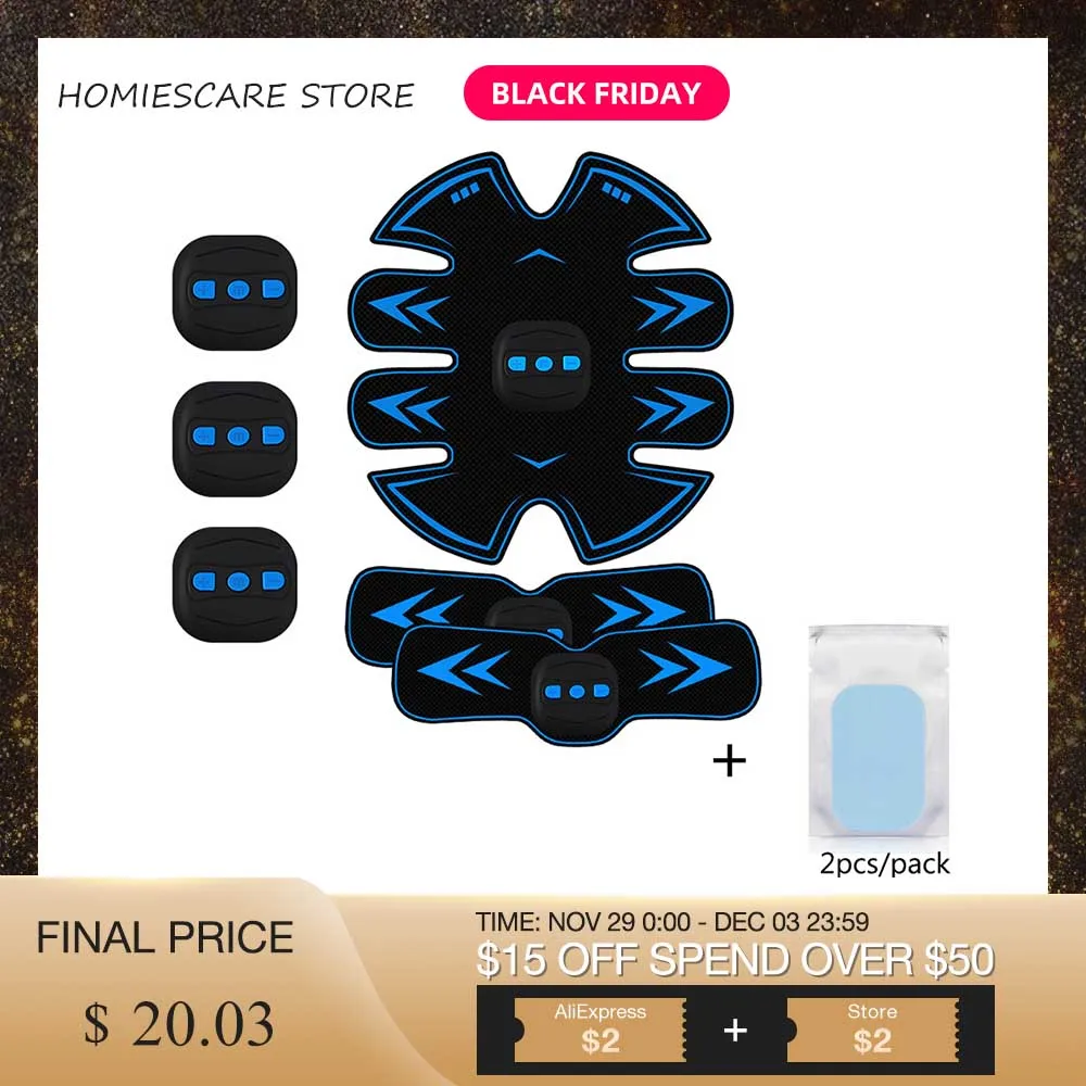 Новое поступление EMS беспроводной стимулятор мышц тренажер зарядка через USB