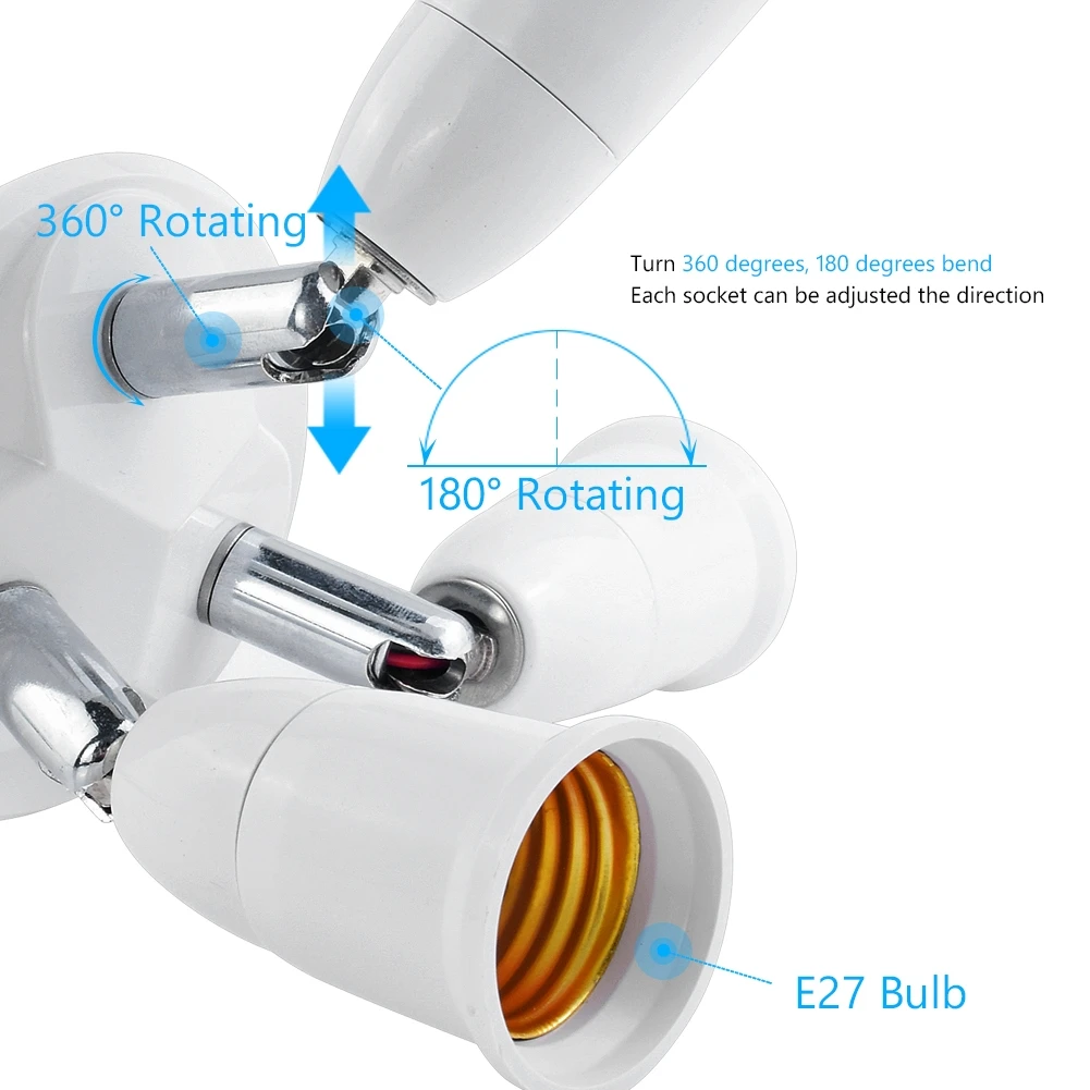 От 1 до 2 3 4 5 световые адаптеры конвертеры держатель цоколя лампы E27 разъем