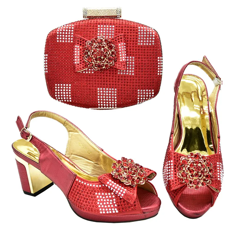 New Italian Shoes with Matching Bags 2020 Summer High Heeled for Women African Wedding Shoe and Bag Sets Ladies | Обувь