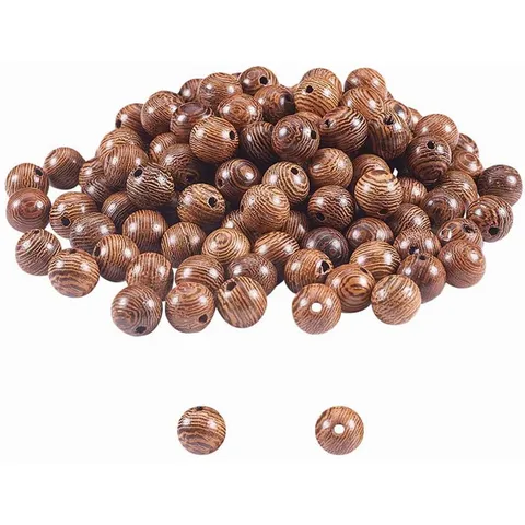 Бусины из темно-коричневого дерева для изготовления ювелирных изделий, круглые браслеты в ассортименте, для рукоделия, ожерелье в стиле «макраме», 8 мм, 100 шт.