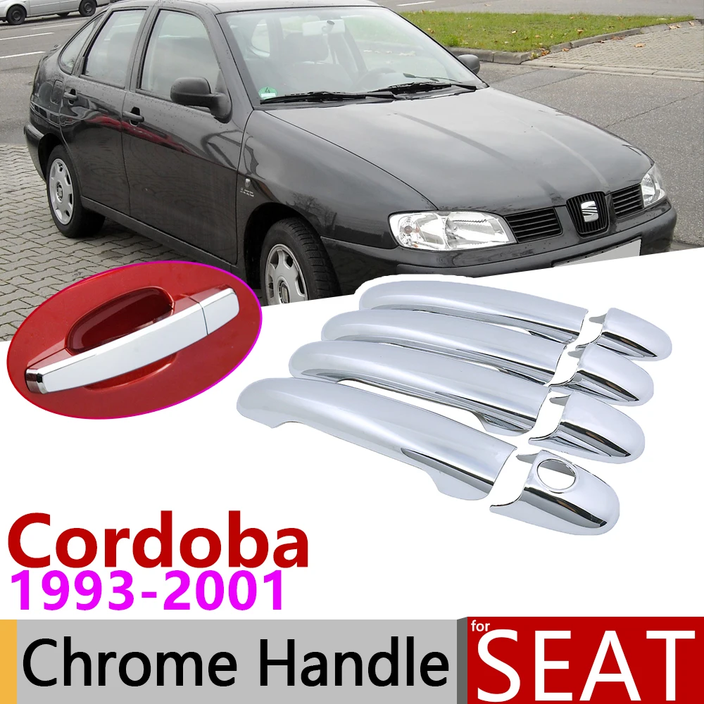 Хромированная накладка на дверную ручку для Seat Cordoba MK1 6K 1993 ~ 2001 автомобильные