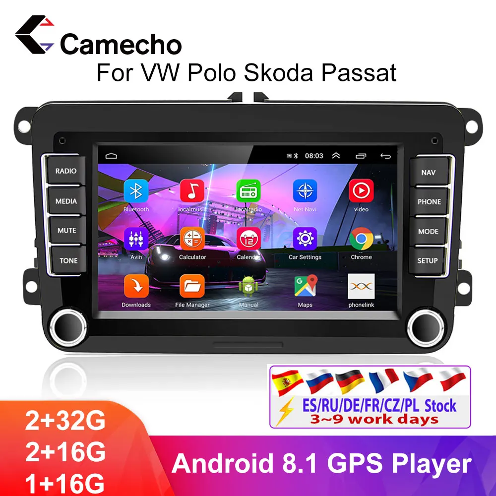Автомагнитола Camecho 9 &quot мультимедийный плеер на Android с GPS для Volkswagen SKODA GOLF 5 Golf 6 POLO