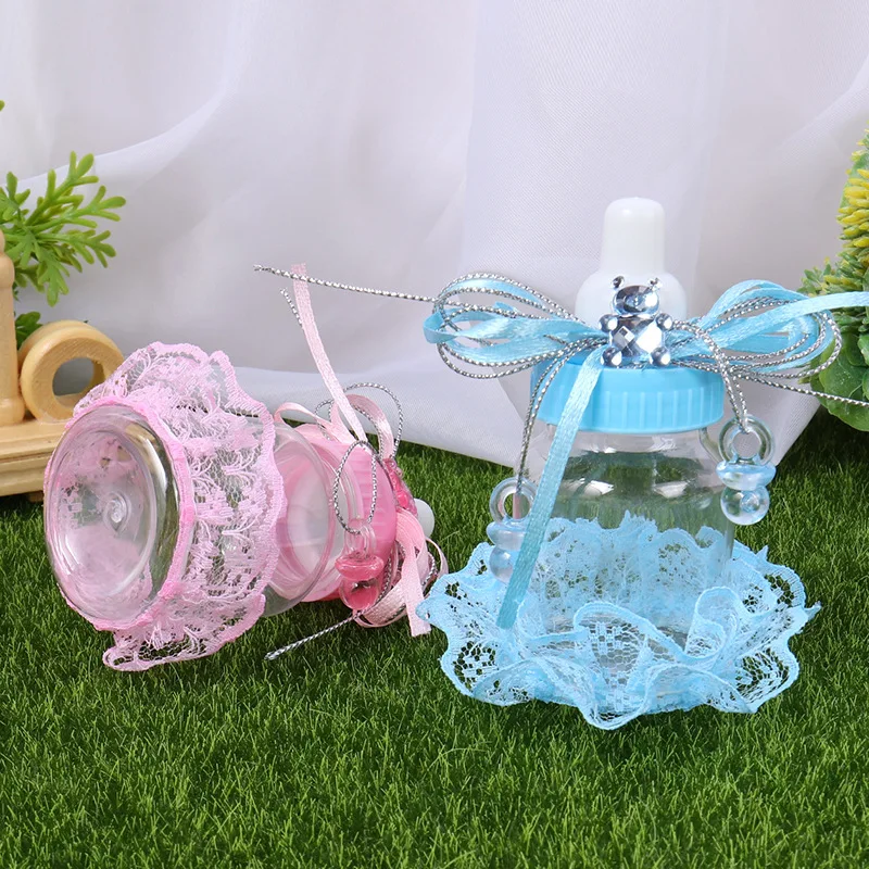 12pcs Baby Shower Candy Box Bottle With Bear Decor Birthday Party Favours Christmas Gift Wedding Decoration Sweet - купить по