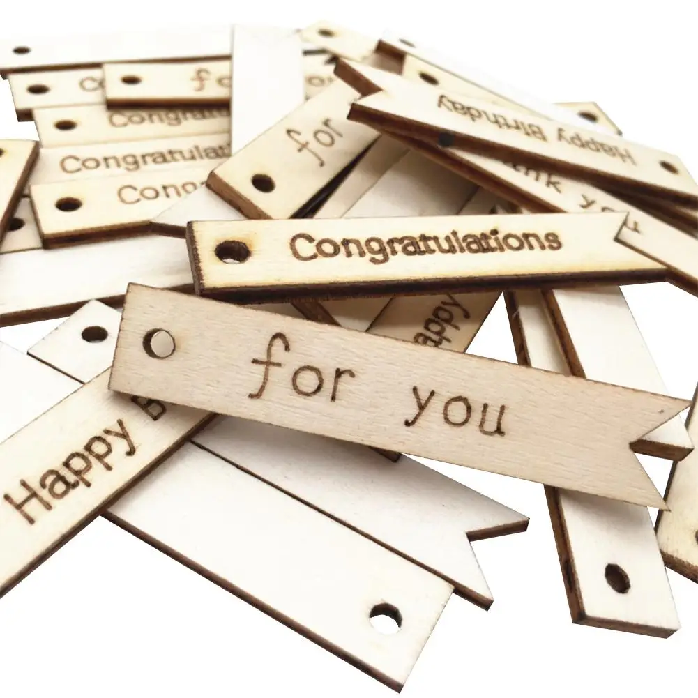 

Деревянные подвесные бирки с надписью «Thank You» на день рождения