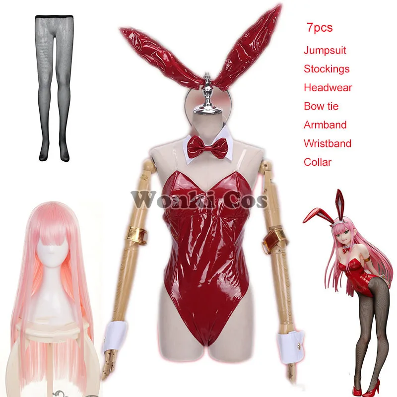 Костюм для косплея из аниме любимый в Фране Zero Two Bunny Girl 02 сексуальный женский