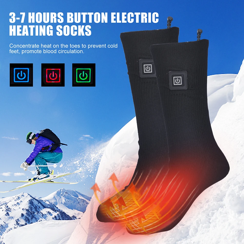 

Winter Heated Socks Men Women Winter Thermal Socks 2200mAh rechargeable battery For Outdoor Skiing Cycling Motorcycle Thermal