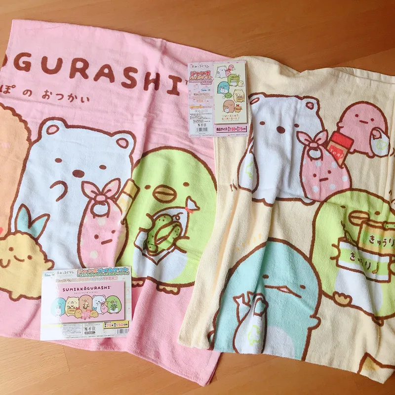 Милое мультяшное хлопковое банное полотенце Sumikko Gurashi детское пляжное большое