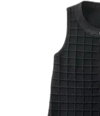 

Women Dress 2021 Spring and Summer New French Sleeveless Black Knitted Slim Dress