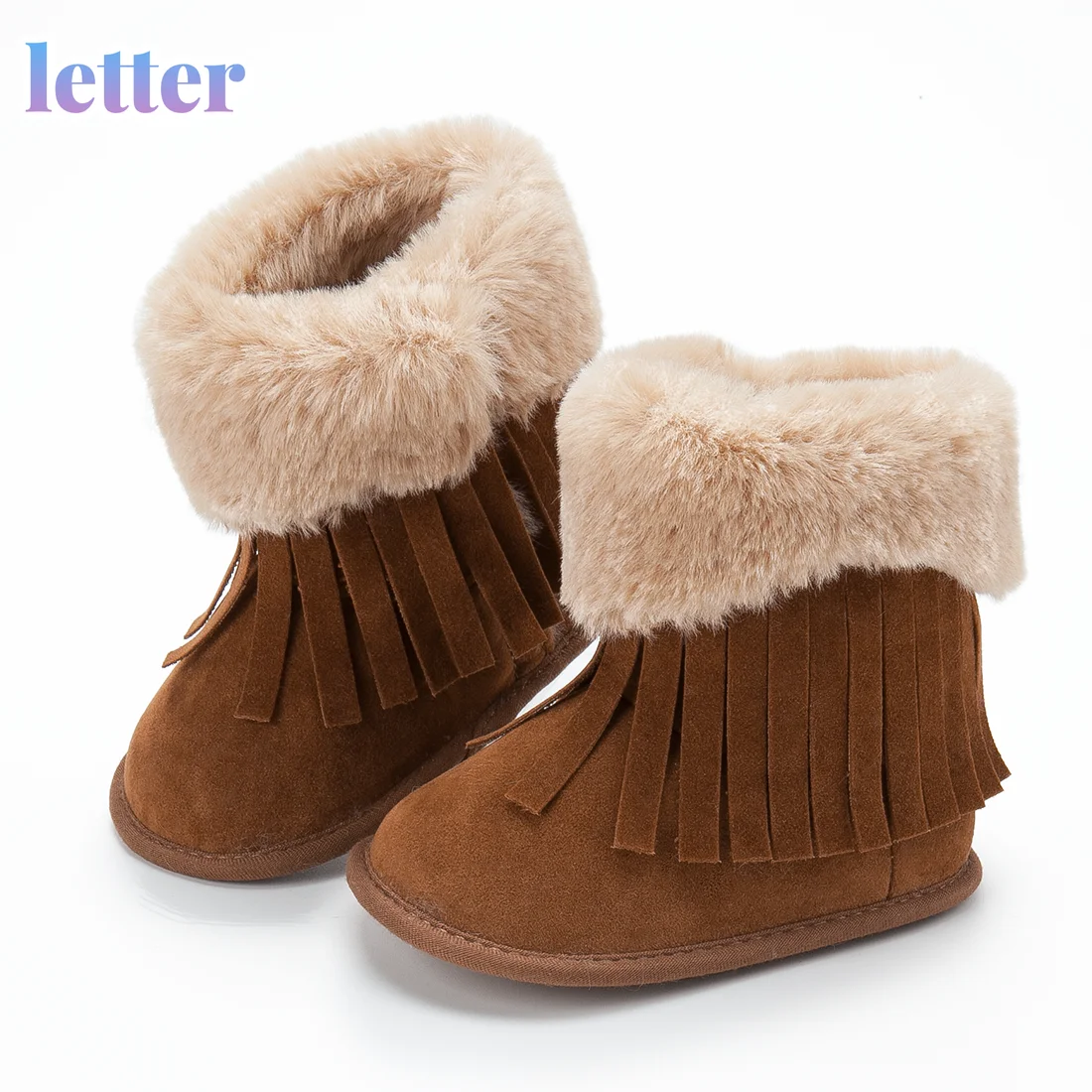 

2021 Winter Newborn Tassel Baby Girl Shoes Booties First Walkers Casual Infant Toddler Shoes Baby Snow Boots