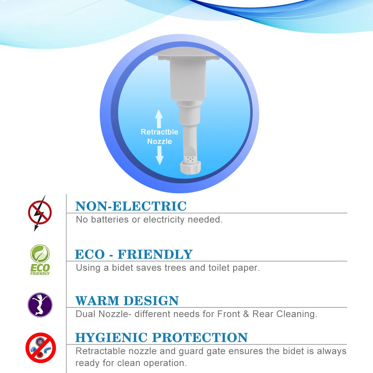 bidet new for left non electric toilet seat bathroom single nozzle muslim shower fresh water sprayer anal cleaning ass free global shipping