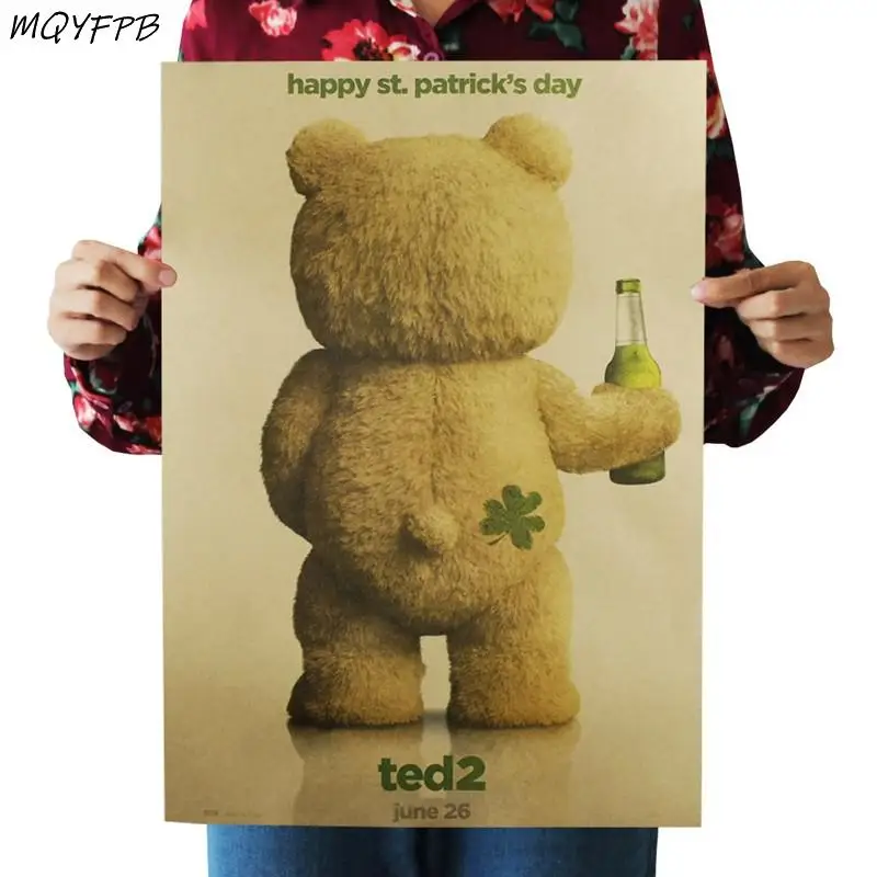 

Ted Movie Kraft Paper Poster Home Room Decoration Painting Core 50.5x35cm