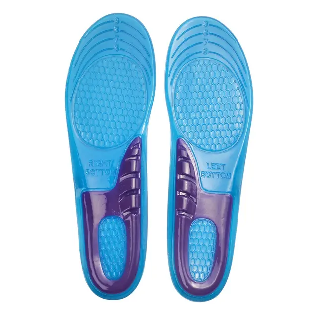 Silica Gel Orthotic Elastic Insoles Arch Support Shoe Pad Sport Running Gel Insoles Insert Cushion for Men Women Size 33-48 2