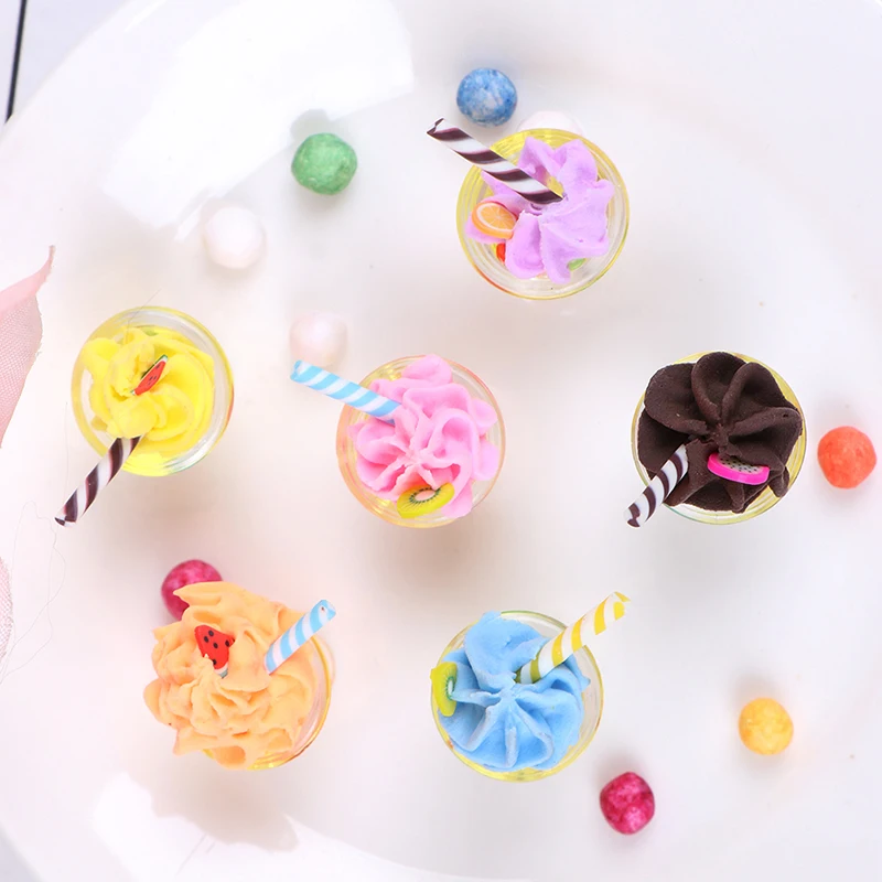 

1:12 Dollhouse Miniature Ice Cream Cup Model Dolls Kitchen Food Accessories