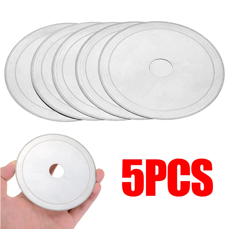 5pcs 4.5'' Diamond Lapidary Saw Blades Disc Rim 0.01'' Cutting Blade Thin For Jewelry Gems | Инструменты