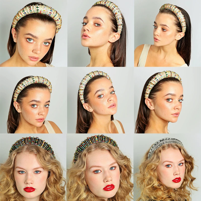 Женский обруч для волос AWAYTR яркий с блестящими стразами ограниченный выпуск| |