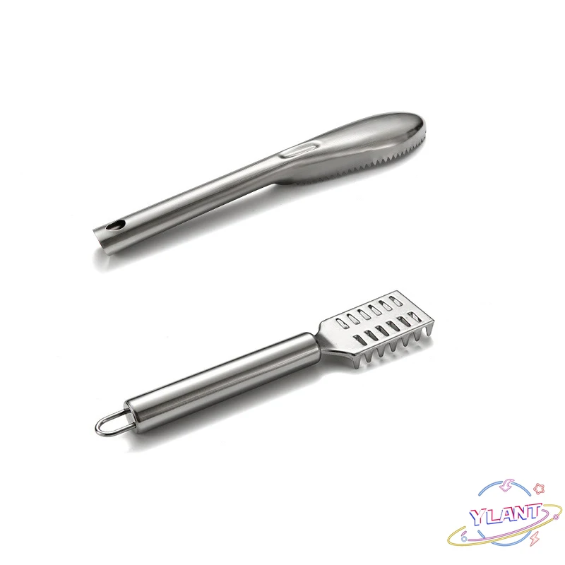 

YLANT Quality Stainless Steel Fish Skin Brush Scraping Fishing Scale Brush Graters Fast Remove Fish Cleaning Peeler Scalers
