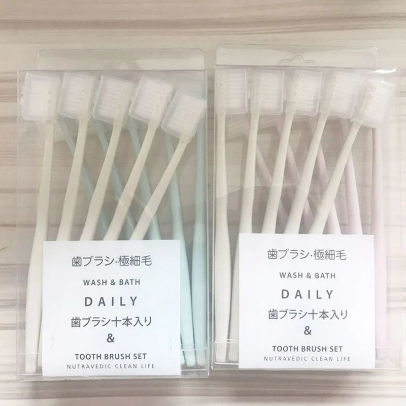 

10 Environmentally Friendly Japanese Super Soft Toothbrush Sets, Household Bathroom Accessories and Toiletries Toothbrush