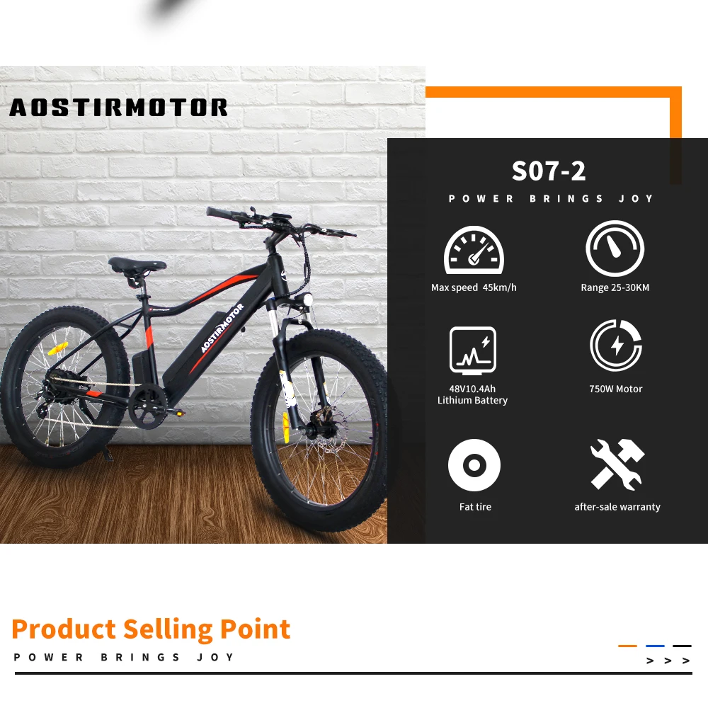 Verkauf Elektrische Fahrrad 48V 10,4 Ah Lithium-Batterie EBike 750W 7 Geschwindigkeit Fett Reifen Elektrische Mountainbike