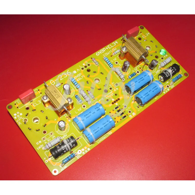 Плата усилителя мощности 6N9P + EL34 12 Вт + 12 Вт, Высоковольтный переменный ток 315 в 6,3 мА, нить 6,3 В 3 А, В 1 А, LG236