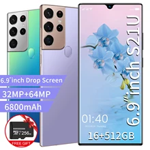 Global Version 2021 New 5G Smartphone for Samsung Galaxy S21 Ultra 6800mAh Battery Fingerprint Unlocking for Huawei Xiaomi Phone