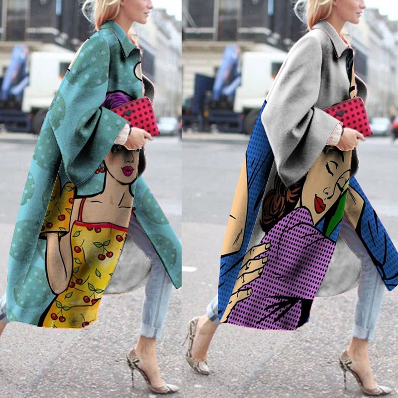 

Куртка женская, длинная, Осень-зима пальто для женщин г., 2021