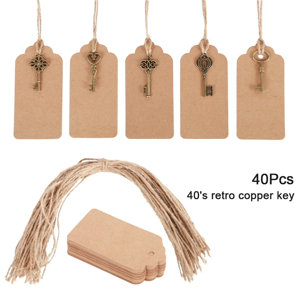 Смешанные Свадебные сувениры 40 шт. раньше открывалка + бирки винтажные свадебные