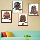 Вышивка QIUSI, Набор для вышивки крестиком сделай сам, Набор для вышивки крестиком с изображением милой рождественской совы, ручная работа, Подарочная картина