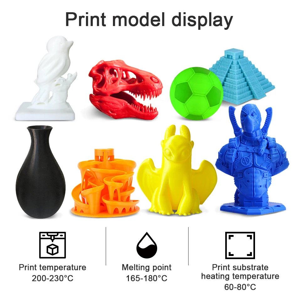 

AW 3D PLA Filament 1.75MM With Spool Suitable For All Types Of FDM3D Printers 2.2 LBS High Strength 100% Zero Bubbles Non-toxic