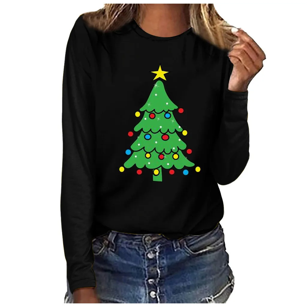 Женская Повседневная Толстовка с длинным рукавом и круглым вырезом пуловер