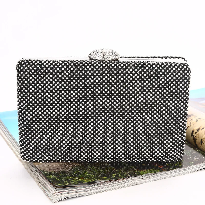 GLOIG full of diamonds women eveningbags flap design rhinestones day clutch with chain shoulder handbags party bags